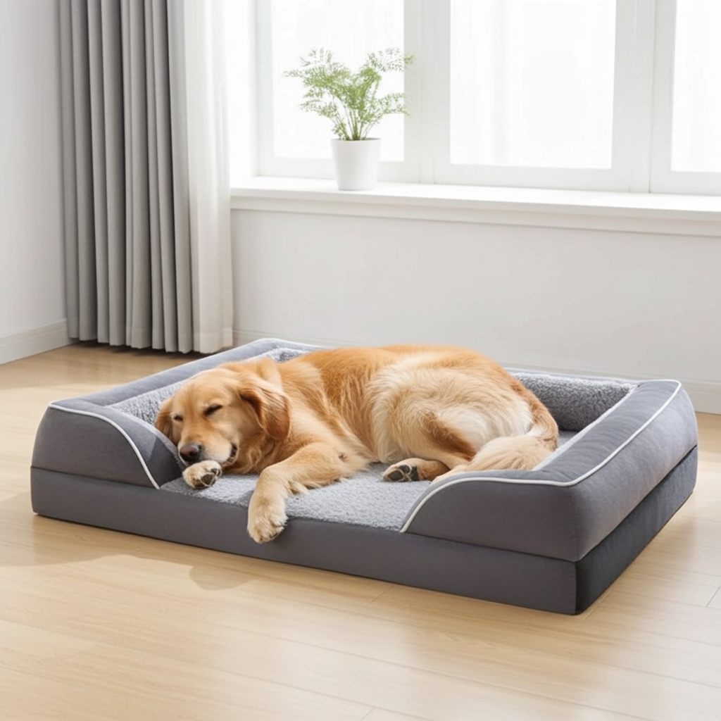 Orthopedic Memory Foam Dog Bed – Supports Comfort & Better Sleep